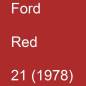 Preview: Ford, Red, 21 (1978).